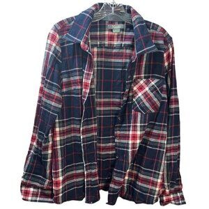 New‎ NATURALS Soft Flannel Plaid Shirt Large